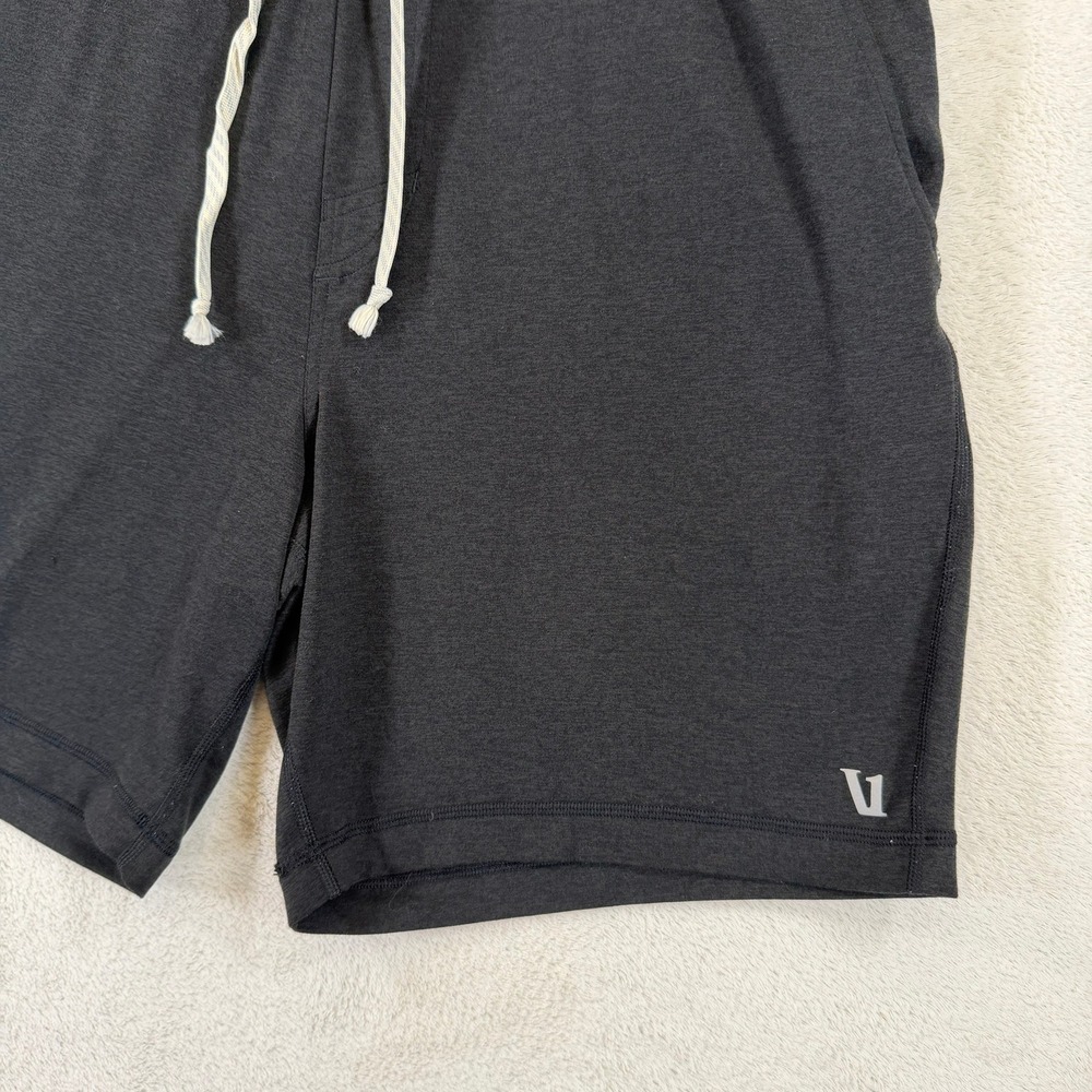 Vuori Mens Ponto Short Black Heather Athletic Lounge GYM Shorts Size L V344 - Picture 6 of 14